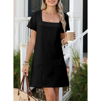 Solid Color Casual Minimalist Align Dress