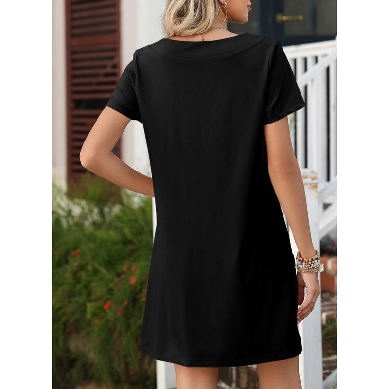 Solid Color Casual Minimalist Align Dress