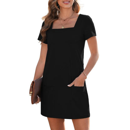 Solid Color Casual Minimalist Align Dress
